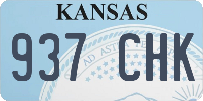 KS license plate 937CHK