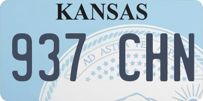KS license plate 937CHN