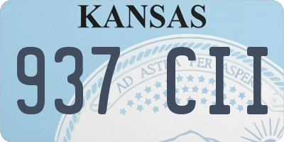 KS license plate 937CII