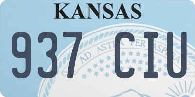 KS license plate 937CIU