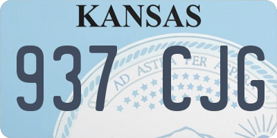 KS license plate 937CJG