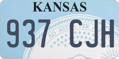 KS license plate 937CJH