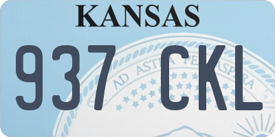 KS license plate 937CKL