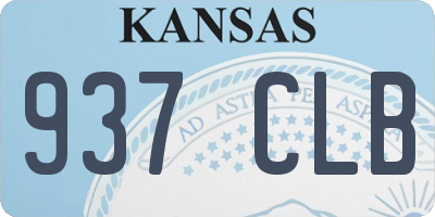 KS license plate 937CLB