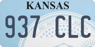 KS license plate 937CLC