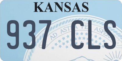 KS license plate 937CLS