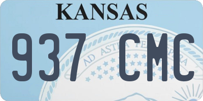 KS license plate 937CMC
