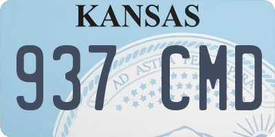 KS license plate 937CMD