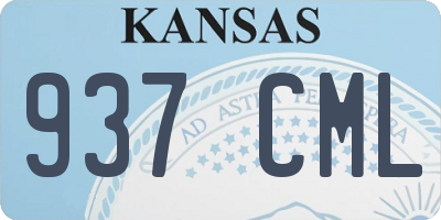 KS license plate 937CML