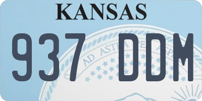 KS license plate 937DDM