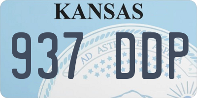 KS license plate 937DDP