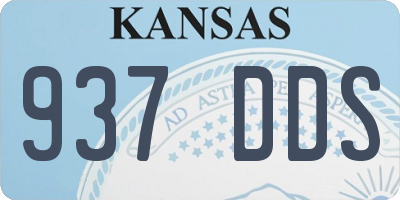 KS license plate 937DDS