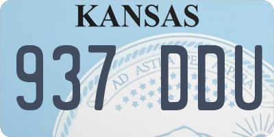 KS license plate 937DDU