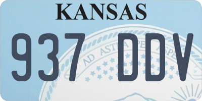 KS license plate 937DDV