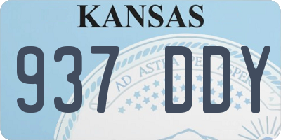 KS license plate 937DDY