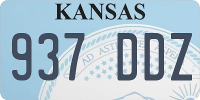 KS license plate 937DDZ