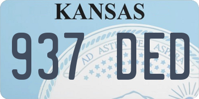 KS license plate 937DED