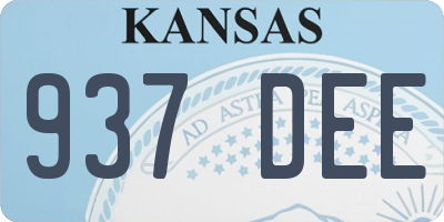 KS license plate 937DEE