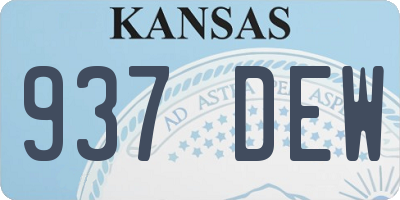 KS license plate 937DEW