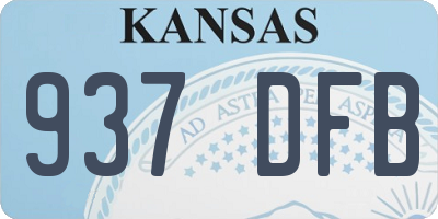 KS license plate 937DFB