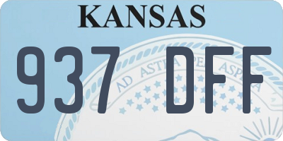 KS license plate 937DFF