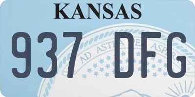 KS license plate 937DFG
