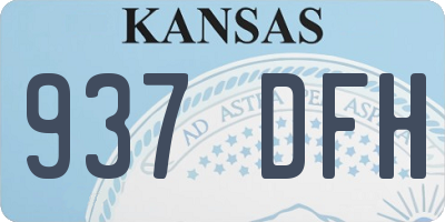 KS license plate 937DFH