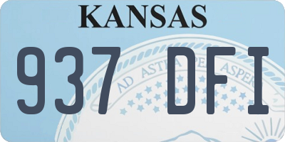 KS license plate 937DFI