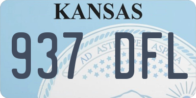 KS license plate 937DFL