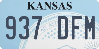 KS license plate 937DFM