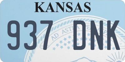 KS license plate 937DNK