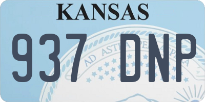 KS license plate 937DNP