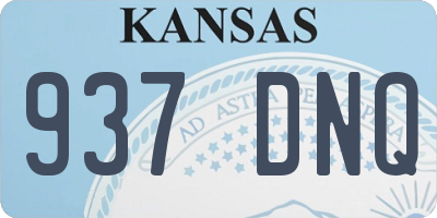 KS license plate 937DNQ