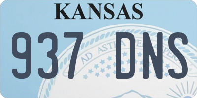 KS license plate 937DNS