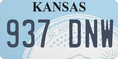 KS license plate 937DNW