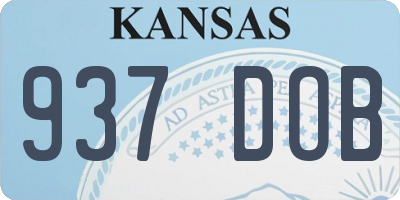 KS license plate 937DOB