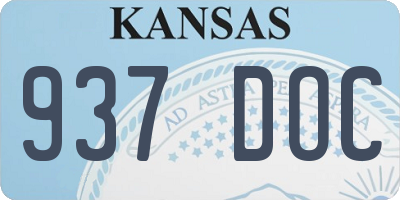 KS license plate 937DOC