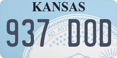KS license plate 937DOD