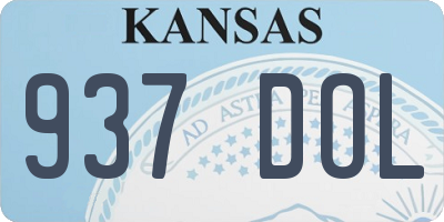 KS license plate 937DOL