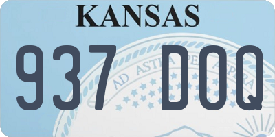 KS license plate 937DOQ