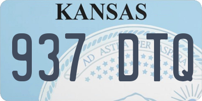 KS license plate 937DTQ