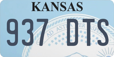 KS license plate 937DTS