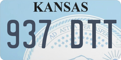 KS license plate 937DTT