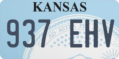 KS license plate 937EHV