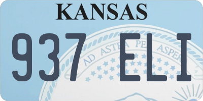 KS license plate 937ELI
