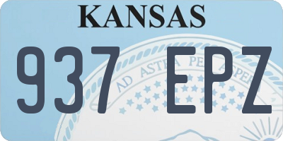 KS license plate 937EPZ