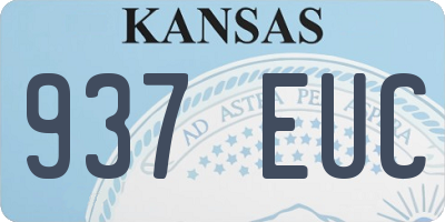 KS license plate 937EUC