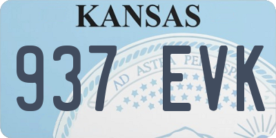 KS license plate 937EVK