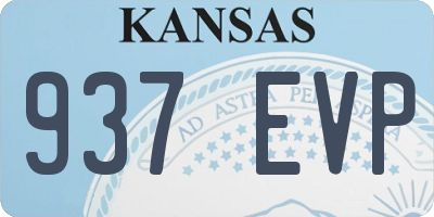 KS license plate 937EVP
