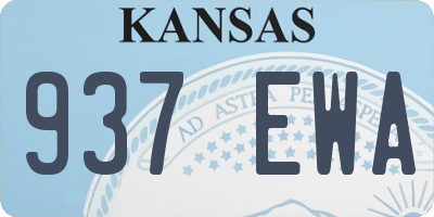 KS license plate 937EWA